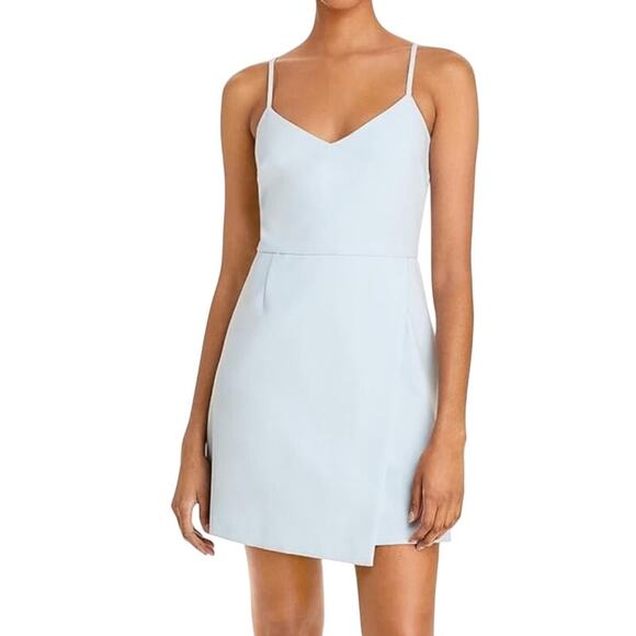 French Connection Dress Whisper envelope skirt light blue size 10 - Picture 1 of 6
